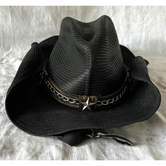 Dallas Hats Black Cowboy Hat Size 7 1/4